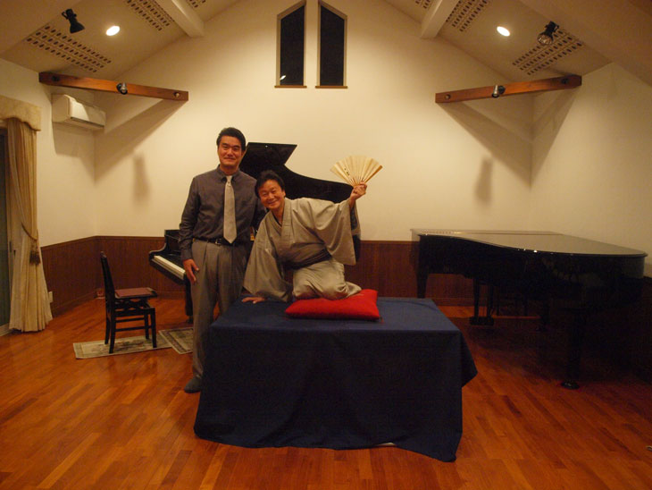 <span>Piano Rakugo concert</span> 2012/11/17 After the concert, with Naruhito Iguchi.